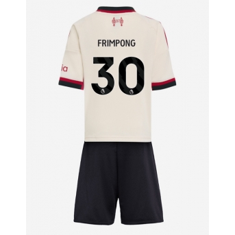 Billige Fotballdrakt Liverpool Jeremie Frimpong #30 Replika Bortedraktsett Barn 2025-26 Kortermet (med bukser)